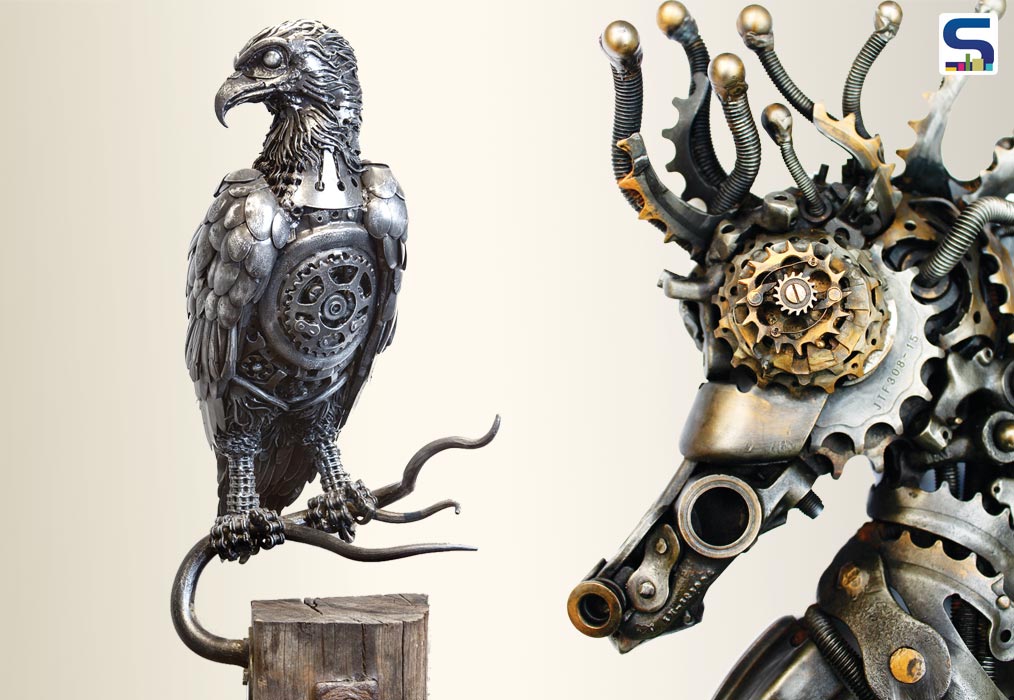 Recycled Metal Made into Art Sculptures